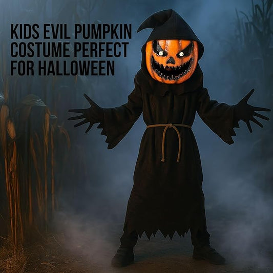 Morph Pumpkin Costume Kids, Pumpkin Grim Reaper Costume Boys, Scary Halloween Costumes, Kids Halloween Costumes for Boys